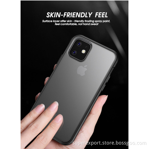 Frosted Semi-transparent PC+PC Anti-scratch protection phone case for iPhone